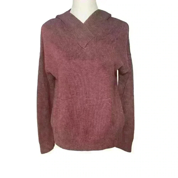 Marled Women’s Hoodie Sweater. Burgundy/Merlot colored. Size M. Athleisure - Picture 1 of 4